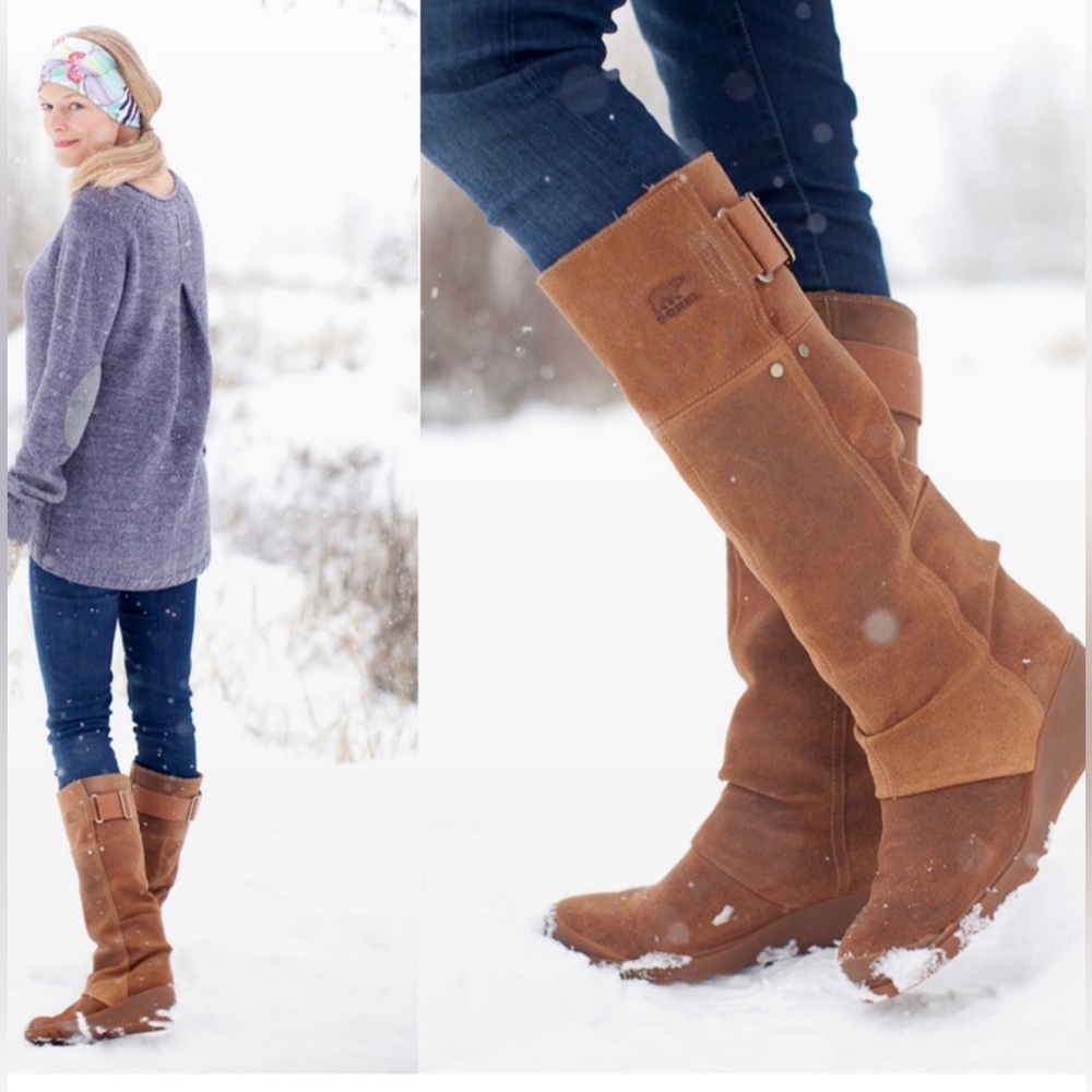 Sorel Toronto Tall Suede Waterproof Wedge Slouchy Scrunchy Boot Winter Boot 6.5